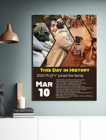 This Day in History - Pet Adoption - Custom Wall Art Print